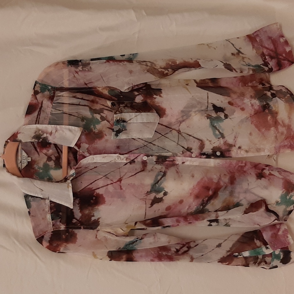 Guess Multicolor Sheer Blouse